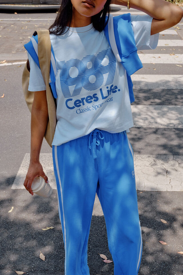 Stevie Slouchy Tee, WHITE/80 S SPORT