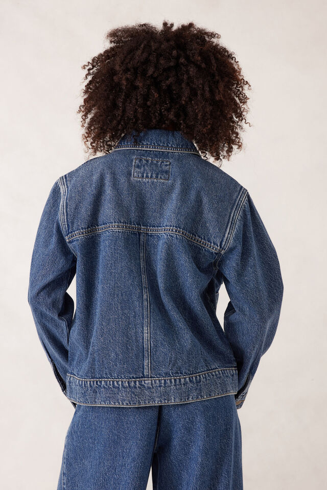 Boyfriend Denim Jacket, FRESH INDIGO