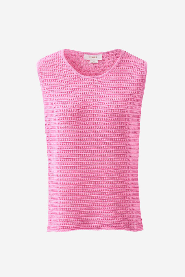 Margot Mesh Knit Tank, HIBISCUS PINK