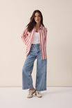 Classic Shirt, WASHED PINK AND CHILLI STRIPE - alternate image 6