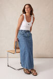 Panelled Maxi Skirt, WORN BLUE DENIM - alternate image 6