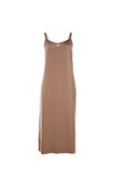 Satin Slip Dress With Recycled Fibres, TAUPE - alternate image 2