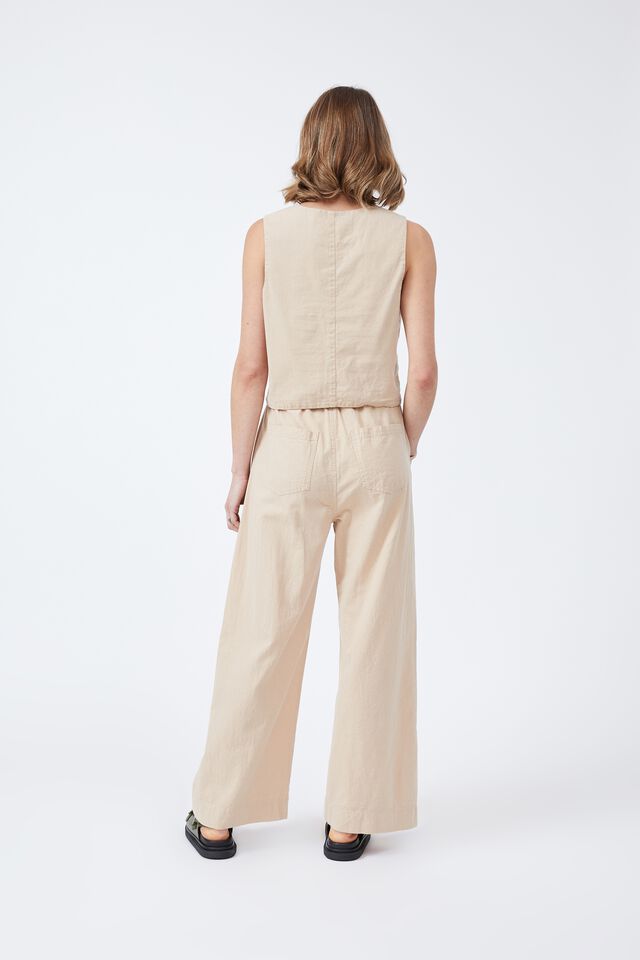 Vest In Cotton Linen Blend, CAMELETTE