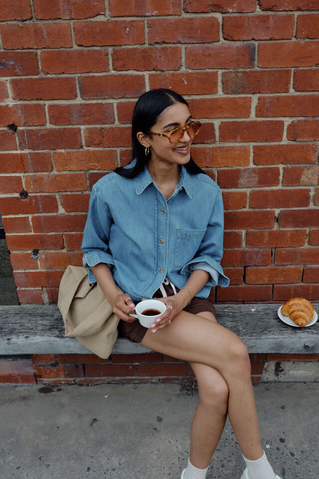 Elle Essential Shirt, VINTAGE BLUE