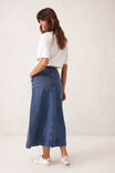 Patch Pocket Denim Midi Skirt, FRESH INDIGO - alternate image 3