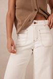 Wide Leg Front Pocket Jean, FRESH ECRU - alternate image 5
