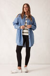 Maeve Longline Panelled Denim Shirt, MID VINTAGE BLUE - alternate image 5