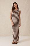 Mesh Knit Maxi Skirt, STRING/PHANTOM STRIPE - alternate image 1