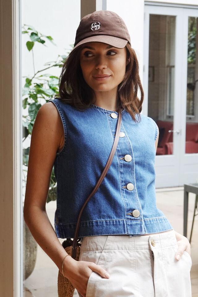 Nora Shell Top, FRESH INDIGO