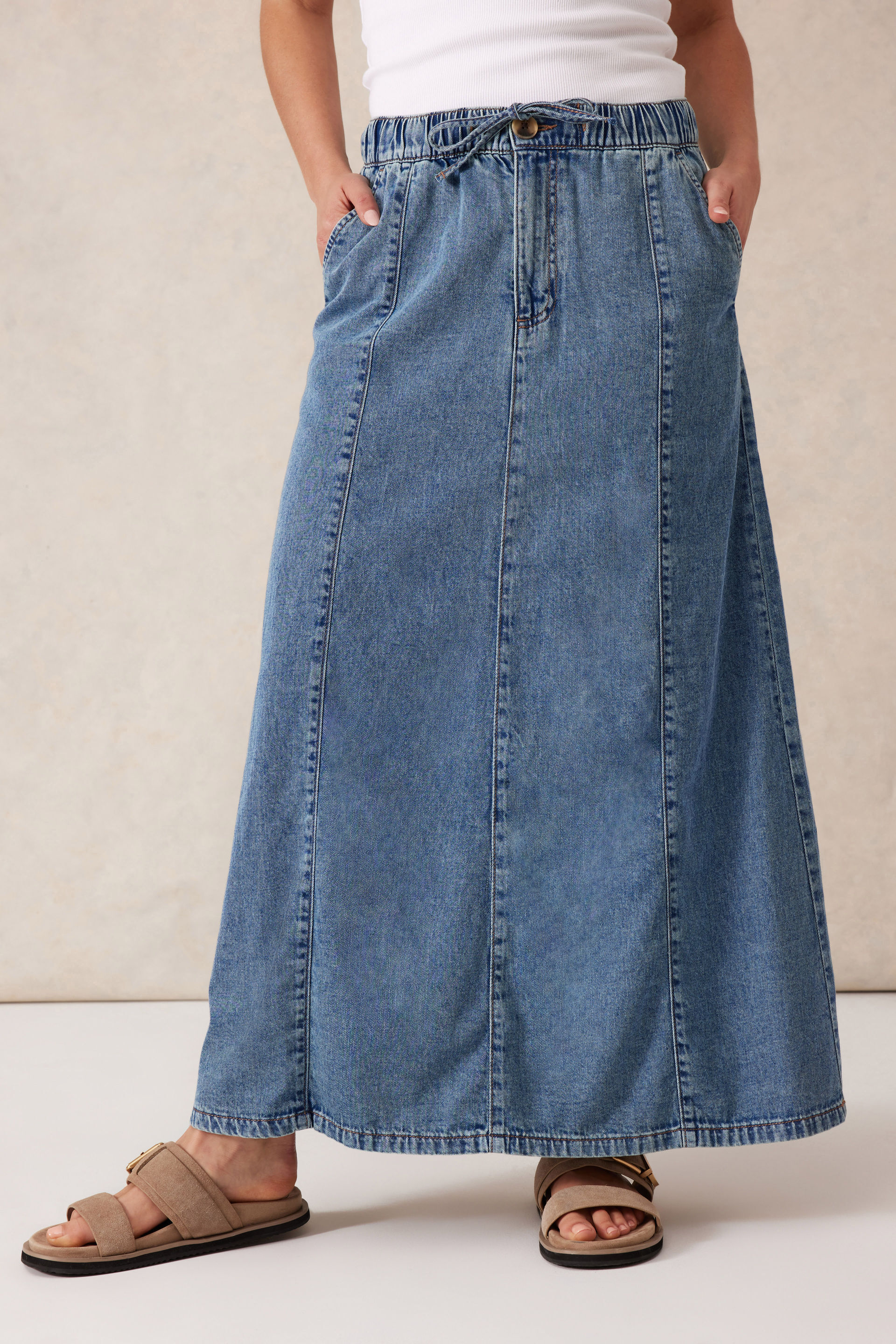 Panelled Maxi Skirt