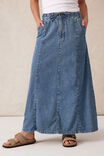 Panelled Maxi Skirt, WORN BLUE DENIM - alternate image 4