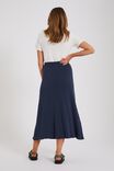 Knitted Midi Skirt In Organic Cotton, SMOKE - alternate image 6