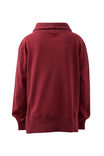 Isabella Half Zip Sweat, BURGUNDY - alternate image 3