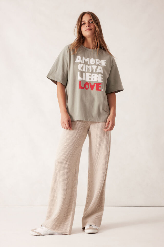 Ceres X Bhf Love Tee, AMORE SOFT SAGE