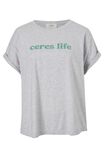 Roll Cuff Print Tee In Australian Cotton, CLOUD MARLE/ CERES LIFE RETRO GREEN - alternate image 2