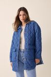 Chambray Quilted Shacket In Rescue Fabric, MID INDIGO - alternate image 5