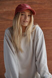 Ceres Monogram Cap, DEEP RED/ECRU STITCH - alternate image 3