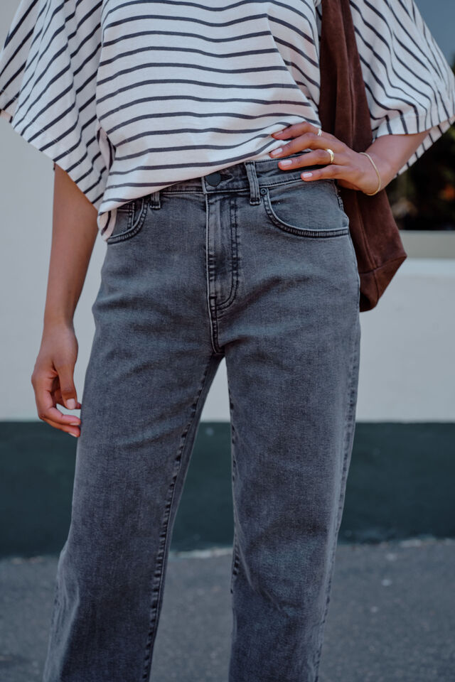 Sydney Straight Leg Jean, WASHED BLACK