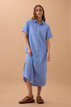Hanna Midi Shirt Dress, COBALT STRIPE - alternate image 5