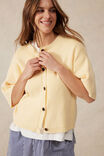 Boxy Short Sleeve Knit Cardi, BUTTER - alternate image 6