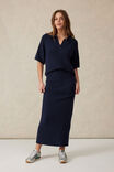 Short Sleeve Collared Beach Knit, NEW NAVY - alternate image 5