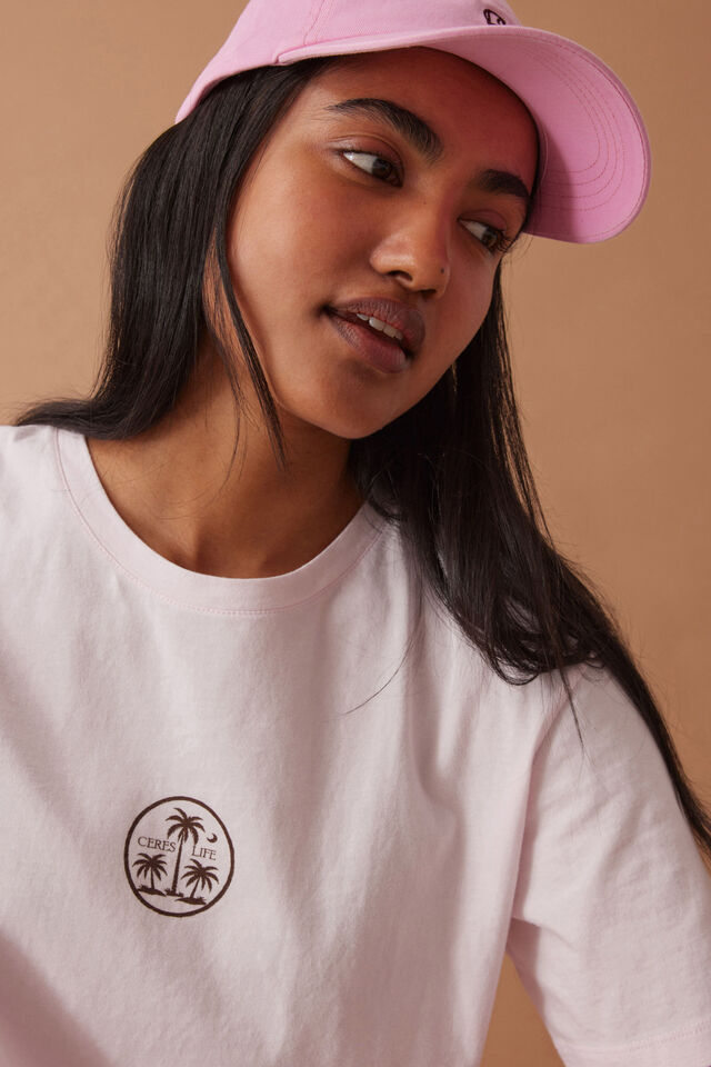 Stevie Slouchy Tee, SUNFADED TINT/ISLAND PRINT