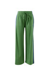 Gigi Wide Leg Terry Trackpant, PISTACHIO WASHED NAVY SIDE STRIPE - example image 2