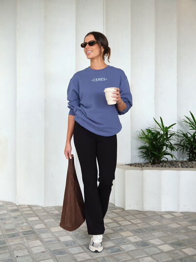 Isla Oversized Slouchy Crew, MOONLIGHT MINI LOGO