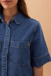 Noa Short Sleeve Shirt, FRESH INDIGO - alternate image 5