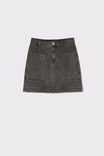 Square Pocket Denim Mini Skirt, SHADDOW - alternate image 2