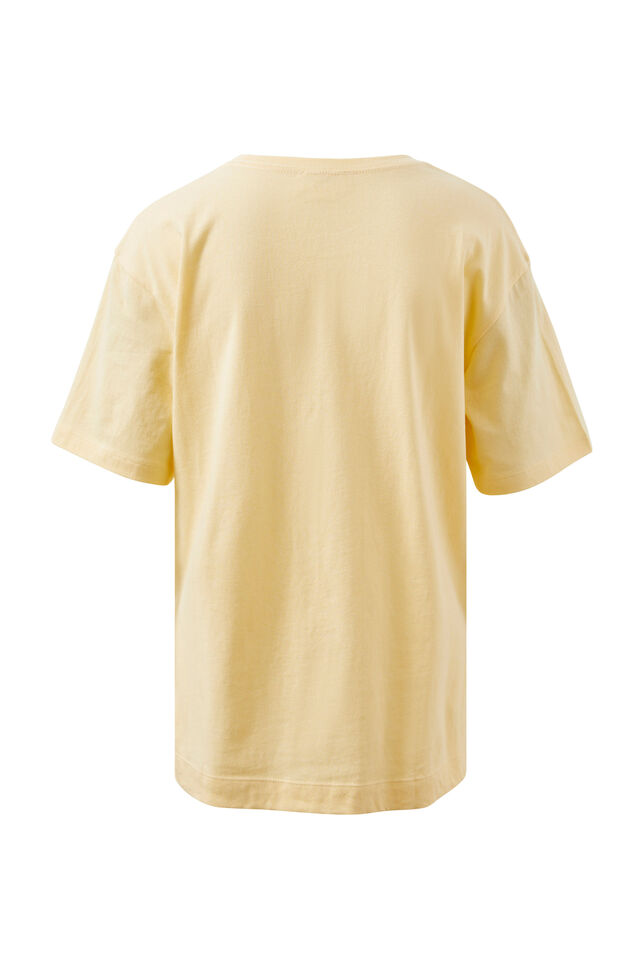 Stevie Slouchy Tee, SUNNY YELLOW/FRENCH NAVY EMBROIDERY