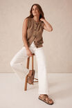 Wide Leg Front Pocket Jean, FRESH ECRU - alternate image 6