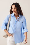 Peta Oversized Shirt, SKY BLUE - example image 5