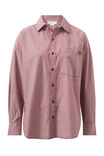 Peta Oversized Shirt, BURGUNDY WHITE NARROW STRIPE - alternate image 2
