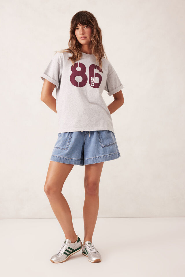 Boyfriend Tee, CLOUD MARLE/CERES 86