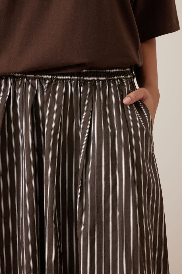 Florence Maxi Skirt, CHOCOLATE WHITE STRIPE