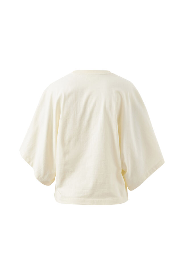 Lucy Relaxed Sleeve Tee, MILK