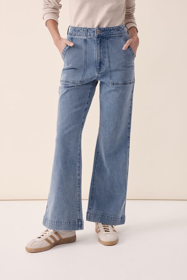 Utility Comfort Stretch Jean, INDIGO DENIM