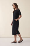 Short Sleeve Tee Midi Dress, BLACK - alternate image 4