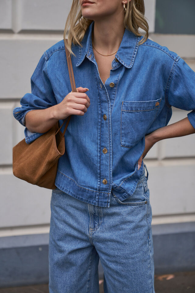Elle Essential Shirt, VINTAGE BLUE