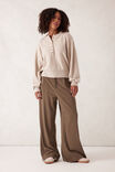 Raglan Button Knit, OATMEAL MARLE - alternate image 5