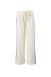 Gigi Wide Leg Terry Trackpant, WINTER WHITE SIDE STRIPE - alternate image 2