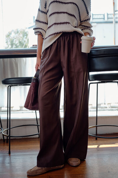 Izzie Pinstitch Pant, CHOCOLATE