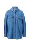 Essential Denim Shirt, MID BLUE WASH - alternate image 2