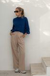 Soft Knit Mock Neck In Recycled Blend, COBALT MARLE - alternate image 1
