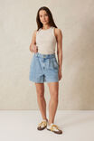 Contour Rib Hi Neck Tank, OATMEAL MARLE - alternate image 5