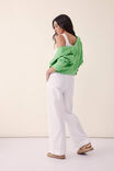 Relaxed Beach Pant, WHITE TEXTURED ORGANIC COTTON - alternate image 5