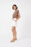 Tie Top In Organic Cotton, TAUPE - alternate image 4