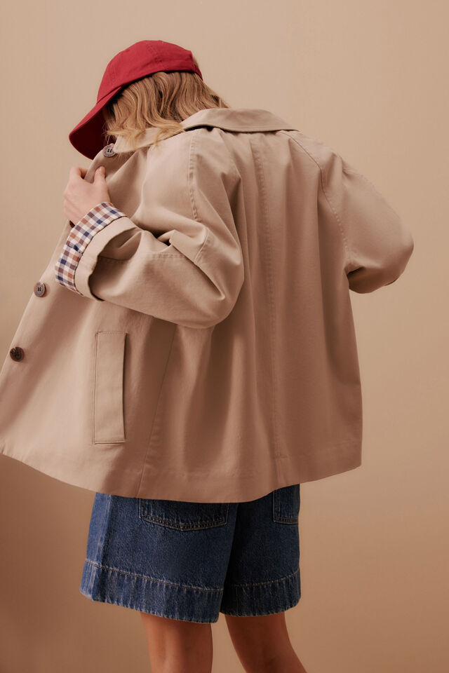 Pia Spring Coat, SAND
