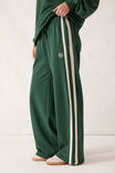Gigi Wide Leg Terry Trackpant, PINE GREEN SIDE STRIPE - alternate image 5